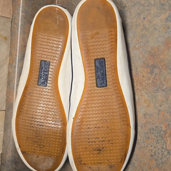 Sperry Womens White and Tan Boat Shoes - Picture 5 of 5